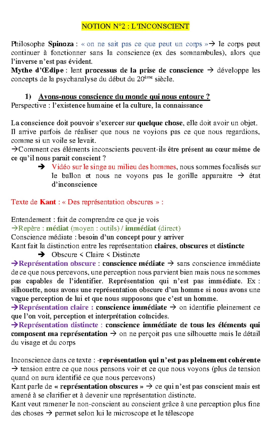 L'inconscience 