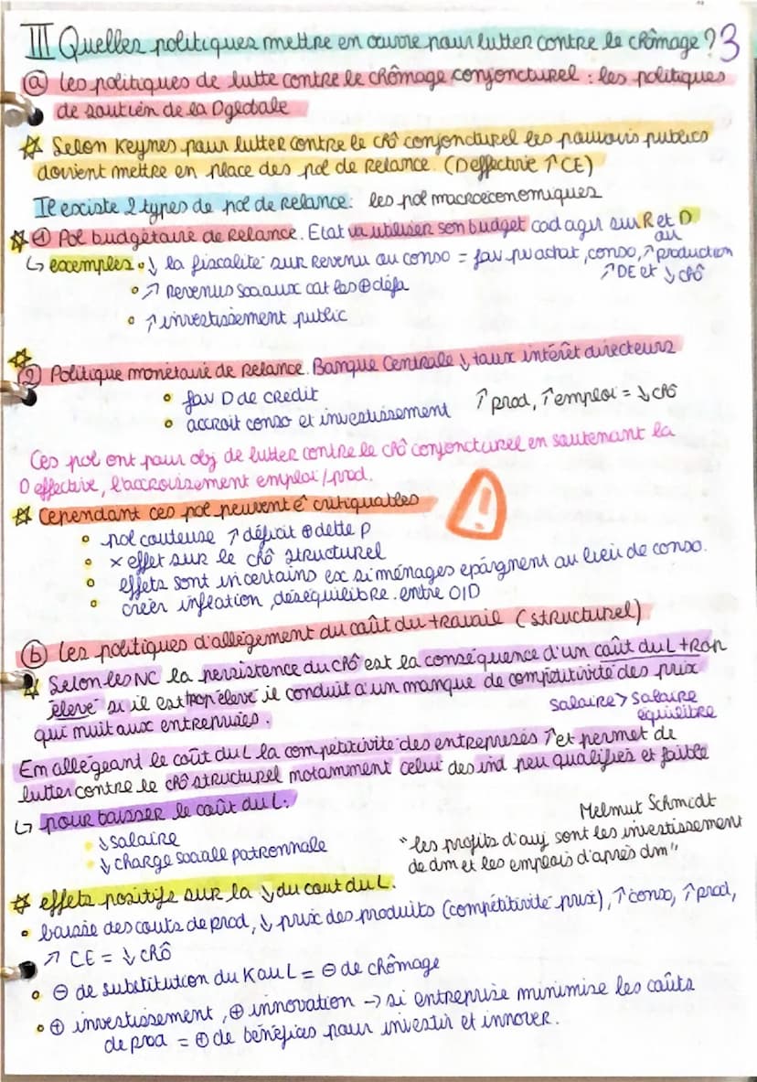 economie
chapitre 3
Comment lutte contre le chômage?
I définir et mesurer le chômage
1
ECO
CHAP3
。 2 grandes def s'affrontent, criteres pris