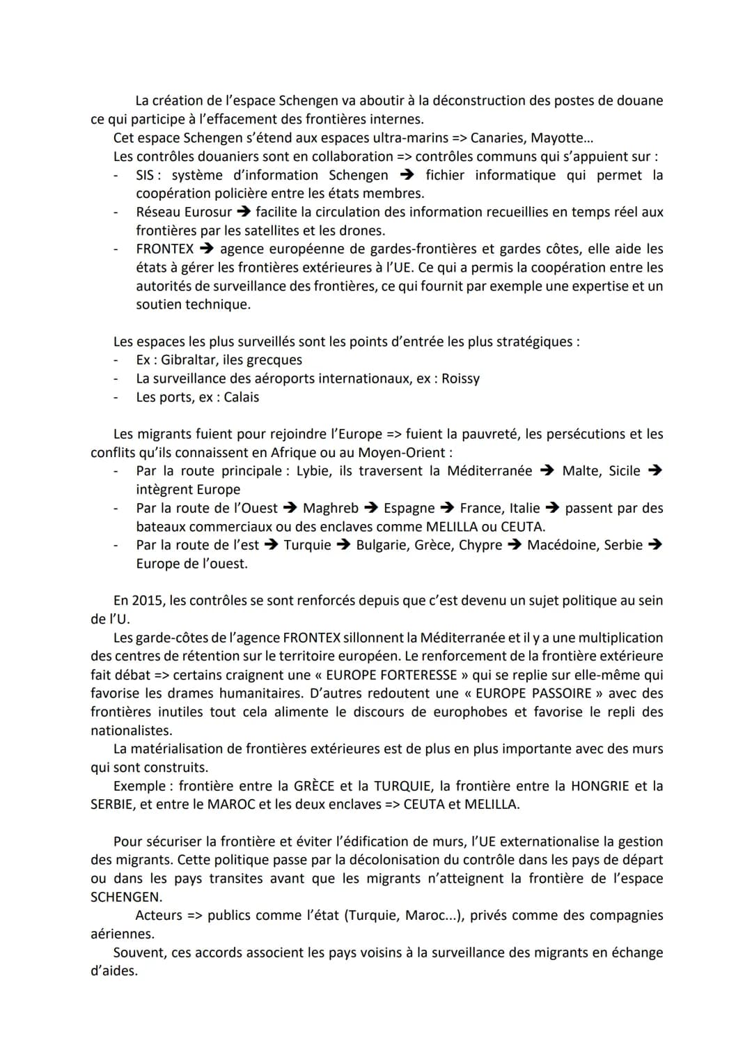 HGGSP
Thème n°3 : Étudier les divisions politiques du monde : les frontières
Objet conclusif : Les frontières internes et externes de l'Unio