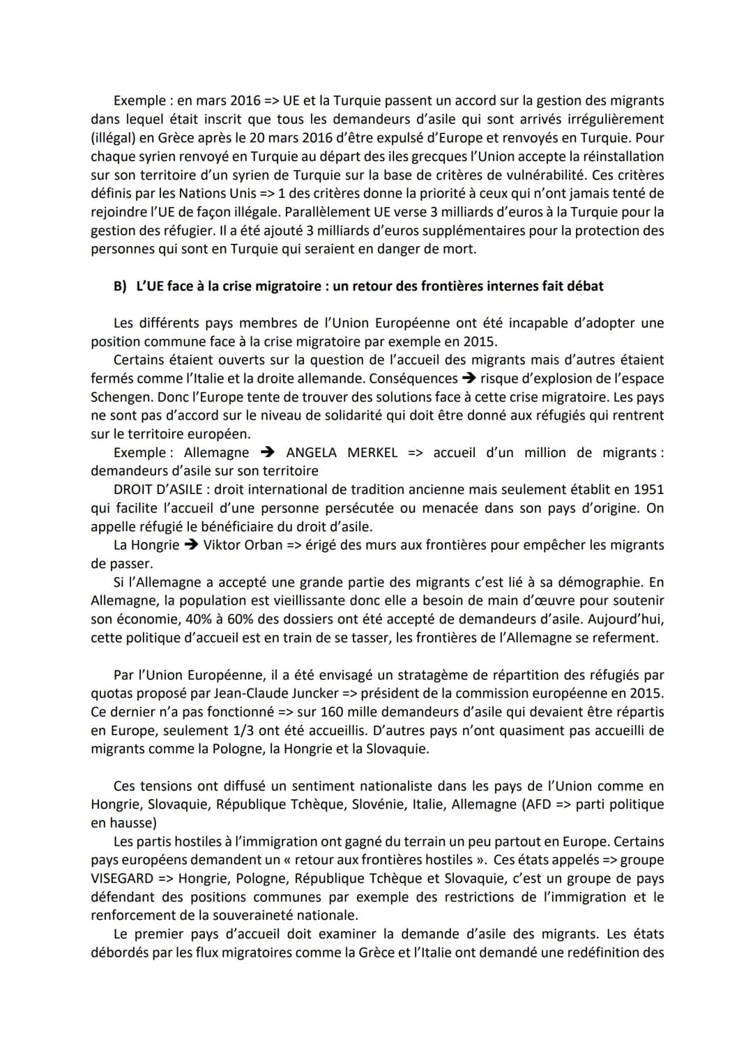 HGGSP
Thème n°3 : Étudier les divisions politiques du monde : les frontières
Objet conclusif : Les frontières internes et externes de l'Unio