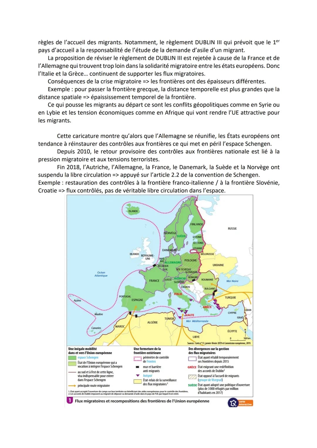 HGGSP
Thème n°3 : Étudier les divisions politiques du monde : les frontières
Objet conclusif : Les frontières internes et externes de l'Unio