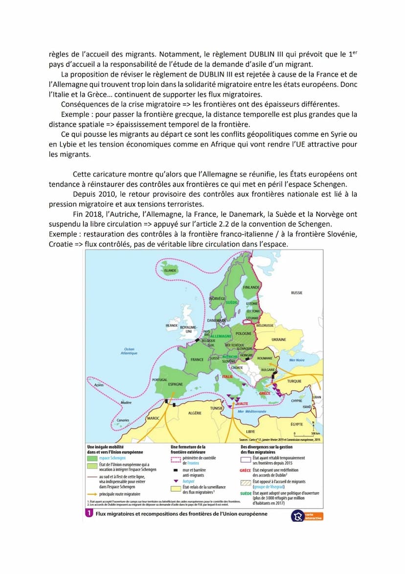 HGGSP
Thème n°3 : Étudier les divisions politiques du monde : les frontières
Objet conclusif : Les frontières internes et externes de l'Unio