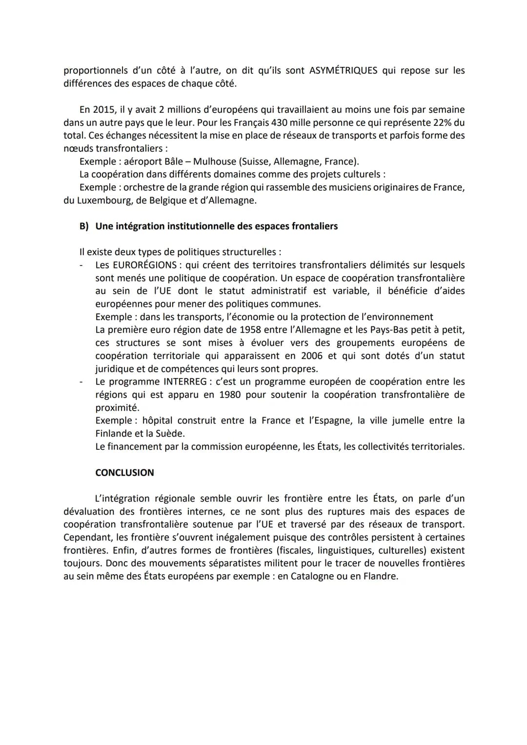 HGGSP
Thème n°3 : Étudier les divisions politiques du monde : les frontières
Objet conclusif : Les frontières internes et externes de l'Unio