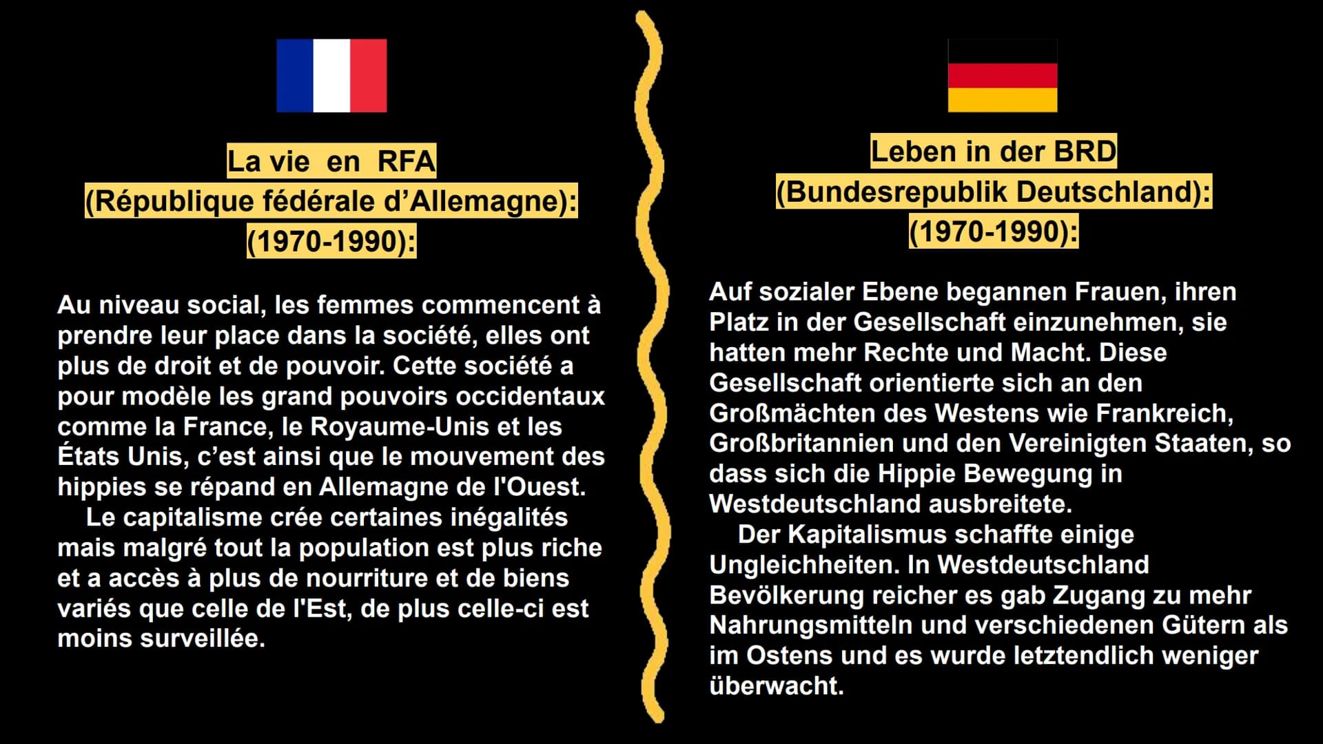 Wie war das Leben in der
DDR und in der BRD?
Comment était la vie dans la
RDA et la RFA? Introduction: https://youtu.be/v1ZSpq5kbRI
100 km
B