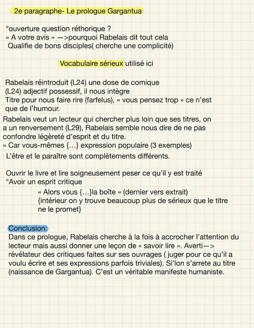 FEA
GARGANTUA- Rabelais
Littérature d'idées
2022-2023 Français --Gargantua -fiche de présentation
Auteur:
Rabelais François- Alcofribas Nasi