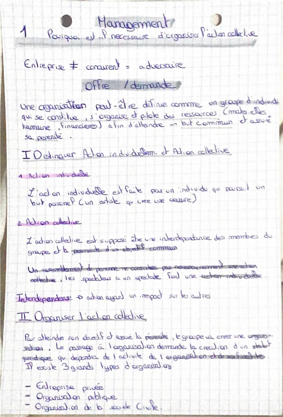 Organisation de l action collective 