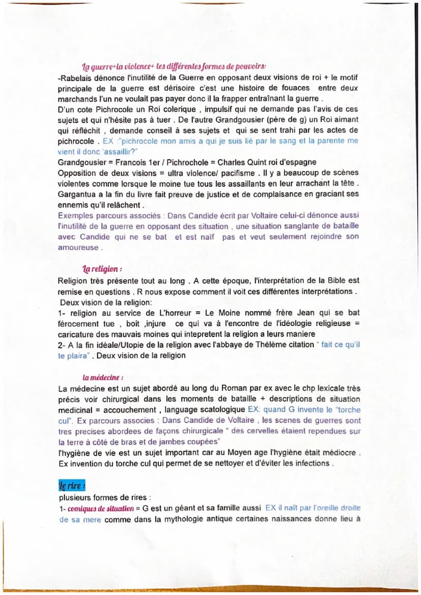 Bac dissertation : littérature d'idée
parcours : Rire et savoir,
oeuvre : Gargantua
auteur: François Rabelais - a fait des études ecclésiast
