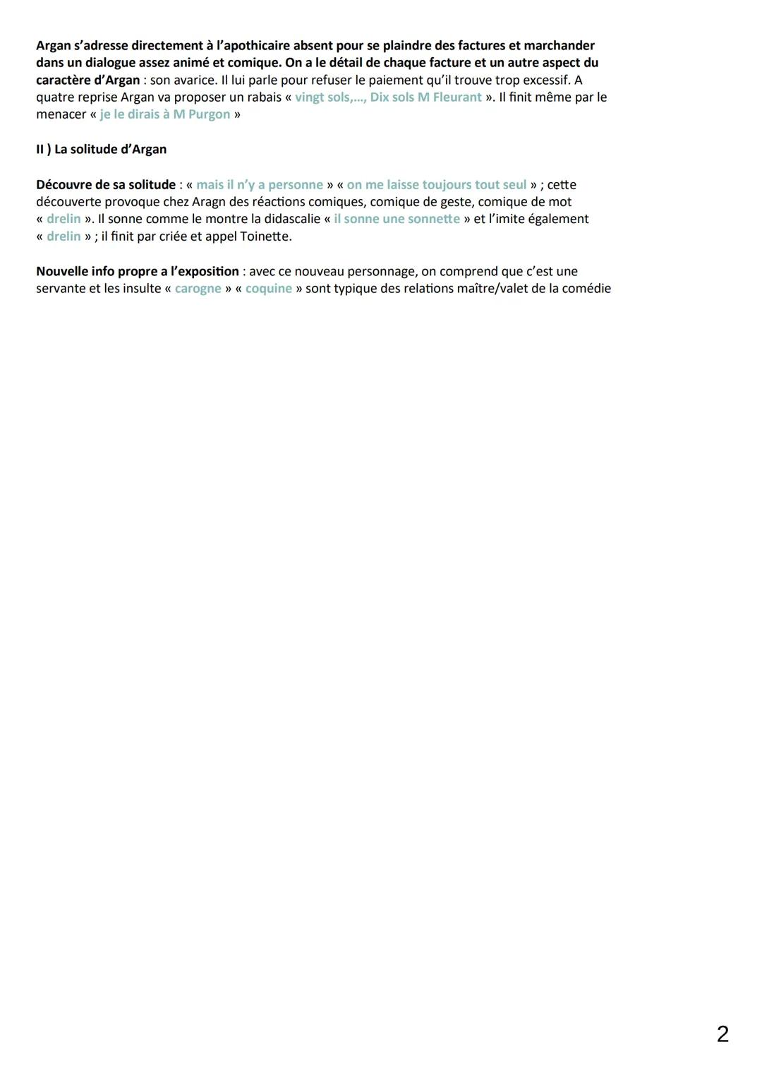 Objet d'étude 2
LIMAUX Oriane
Théâtre
Le Malade Imaginaire Acte 1 scène 1
1) Introduction
Molière ou de son vrai nom Jean-Baptiste Poquelin 