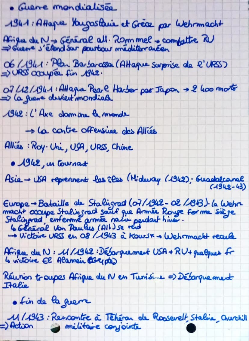 سيسية
Un conflit mondial
→les úctoires de l'Axe (1939-1942)
Are = Allemagne, Italie, Japon
01/09/1939: Invasion Pologne par Reich,
03/09/193