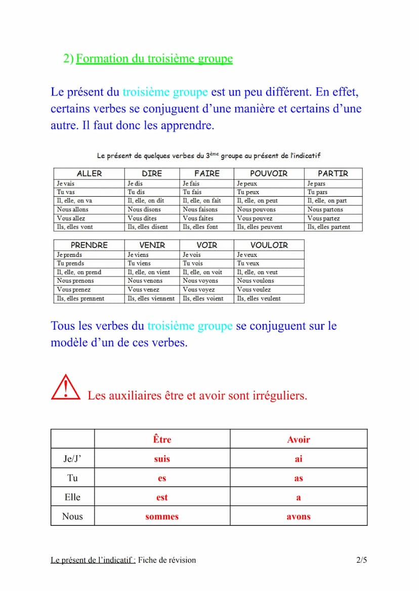Le présent de l'indicatif permet d'exprimer une action qui se
déroule en ce moment même. C'est le temps qu'on utilise
dans la vie de tous le