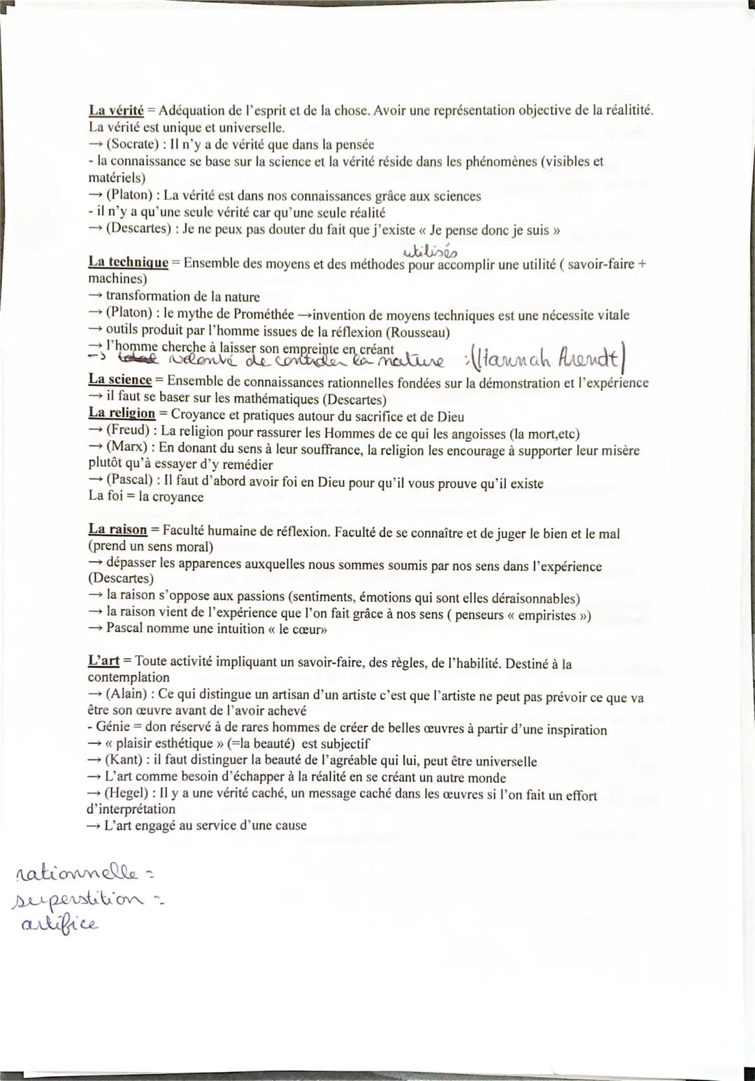 LES 17 NOTIONS POUR LE BAC DE PHILOSOPHIE
Le temps = espace dans lequel s'établit l'existence humaine
→ on perçoit la durée grâce à la consc