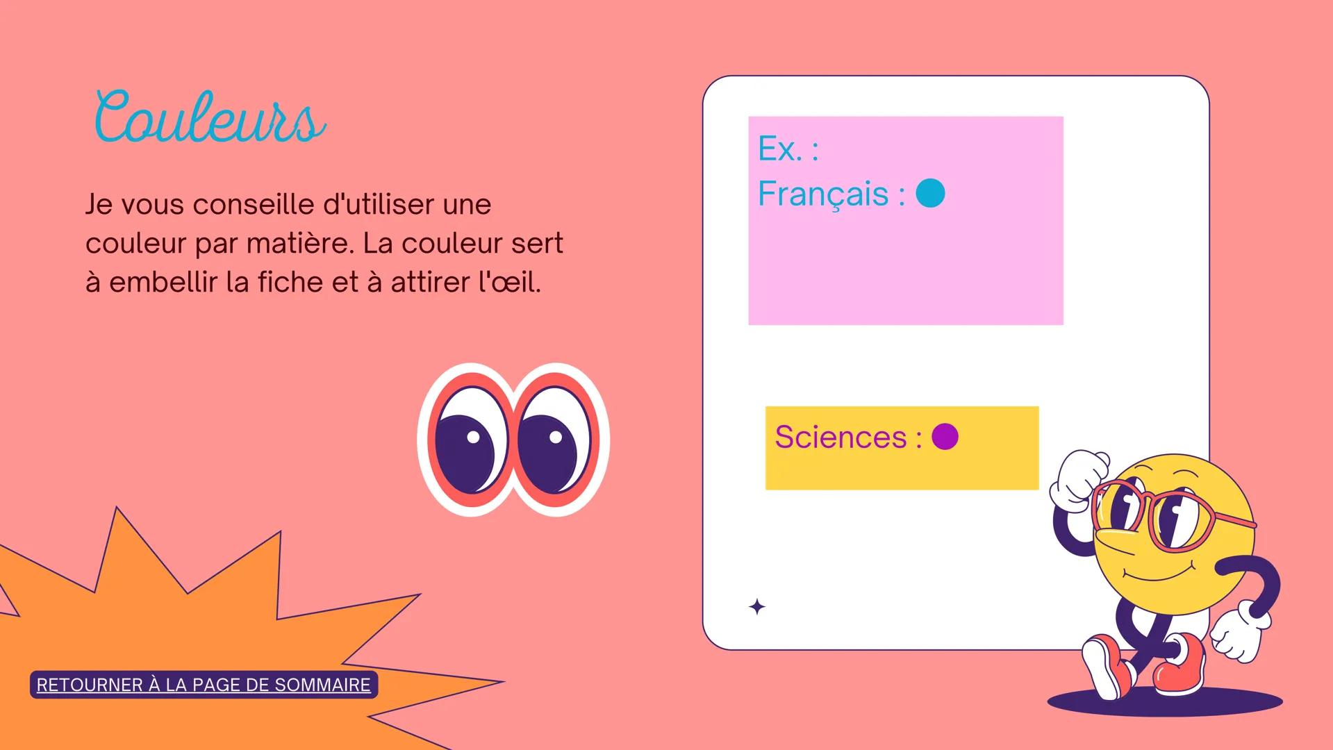 PRÉSENTATION
faire
Comment
une fiche de
révisions?
...pour apprendre
ses cours .
Pour réviser les
évaluations... Astuce :
Cliquez sur les
mo