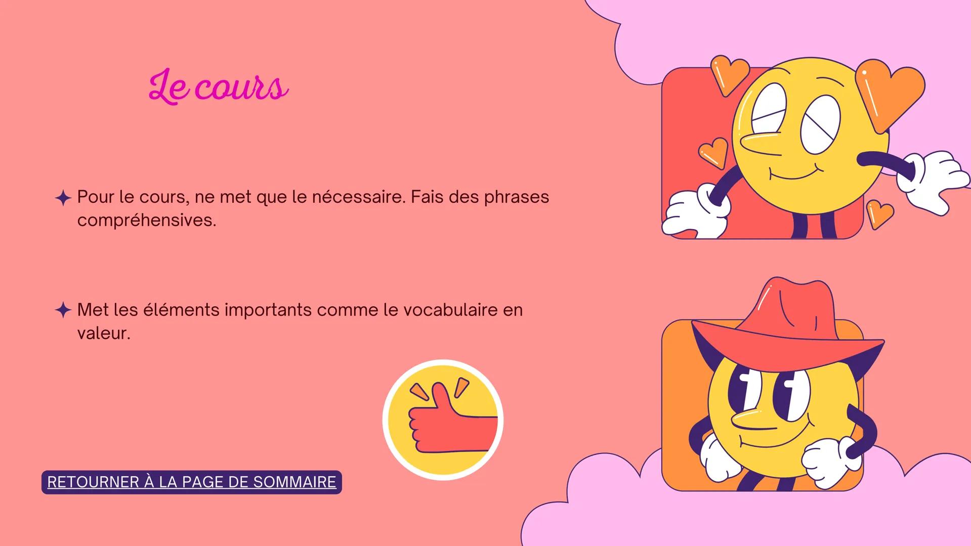 PRÉSENTATION
faire
Comment
une fiche de
révisions?
...pour apprendre
ses cours .
Pour réviser les
évaluations... Astuce :
Cliquez sur les
mo