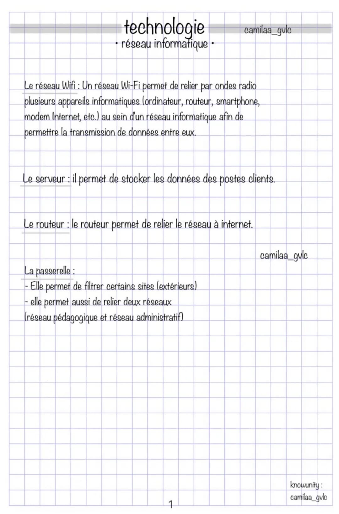 technologie
réseau informatique.
Le réseau Wifi: Un réseau Wi-Fi permet de relier par ondes radio
plusieurs appareils informatiques (ordinat