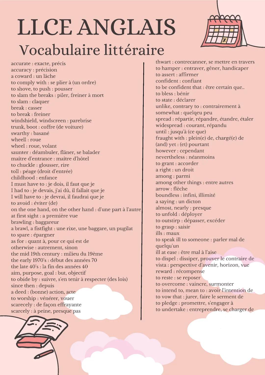 Amuse-toi avec le vocabulaire anglais et la littérature : PDF & 10000 mots