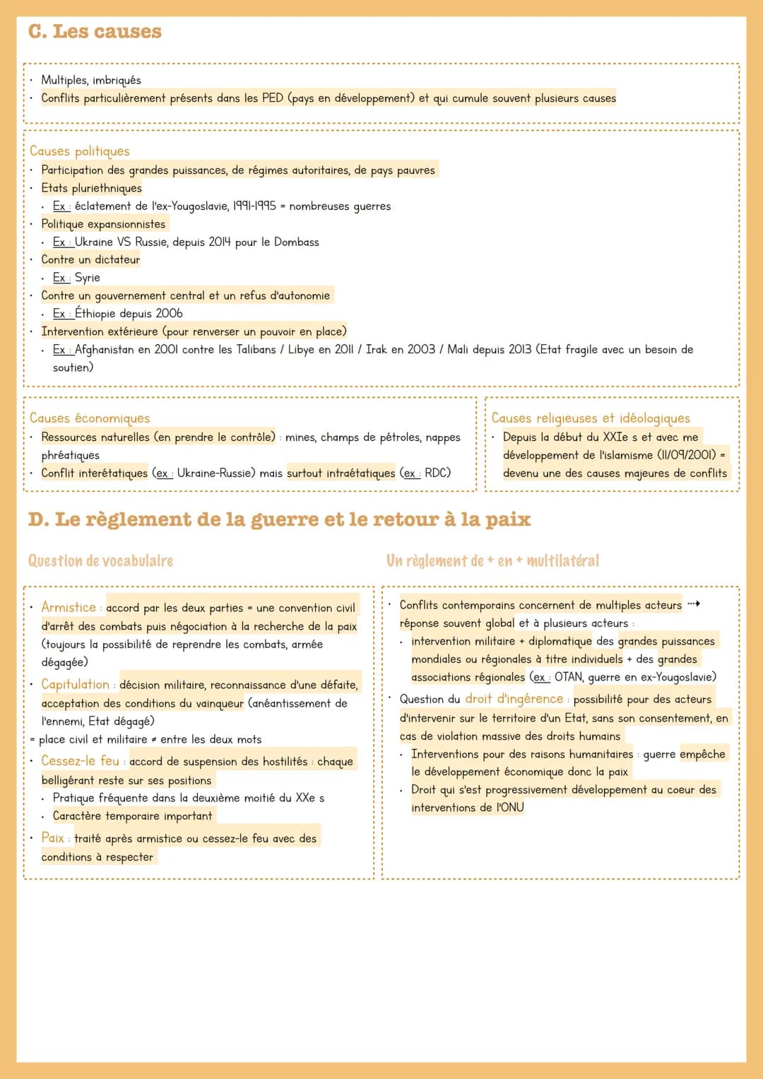 FORMES DE CONFLIT ET TENTATIVE
DE PAIX DANS LE MONDE ACTUEL
Vocabulaire
T1: GUERRES ET PAIX
CHAPITRE
INTRODUCTIF
Guerre conflit
Guerre latin