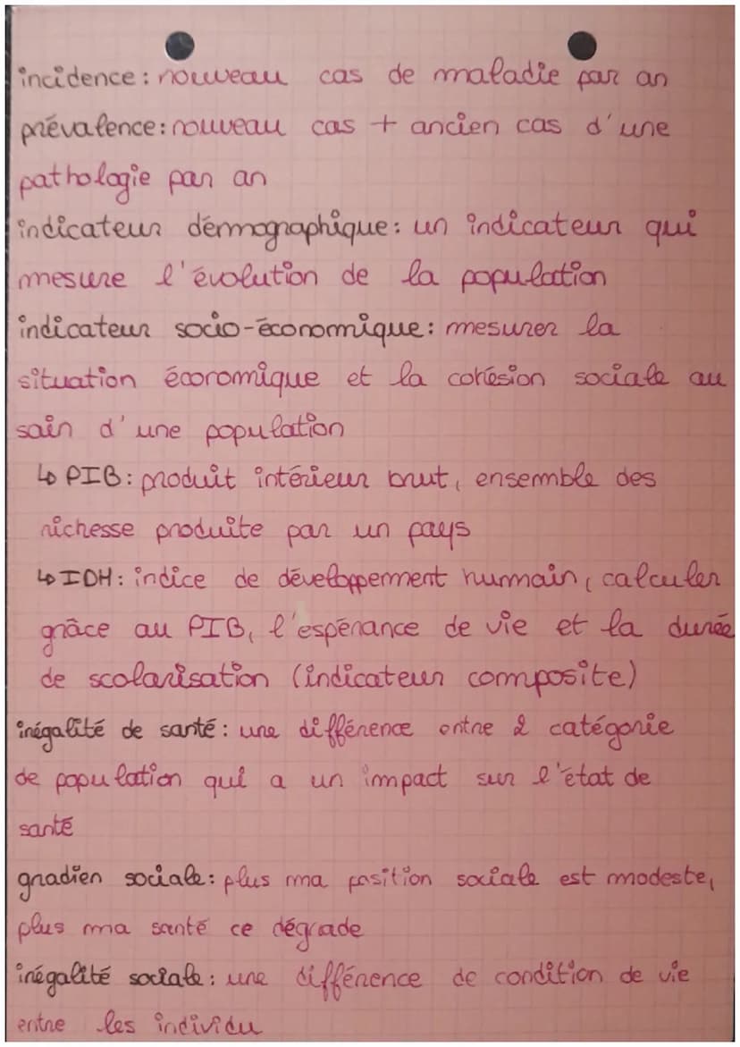 STSS chapitre 3 et 4
indicateur: un indicateur ce défini comme la
traduction d'un phénomène sous la forme
d'un chiffre. il permet de mesurer