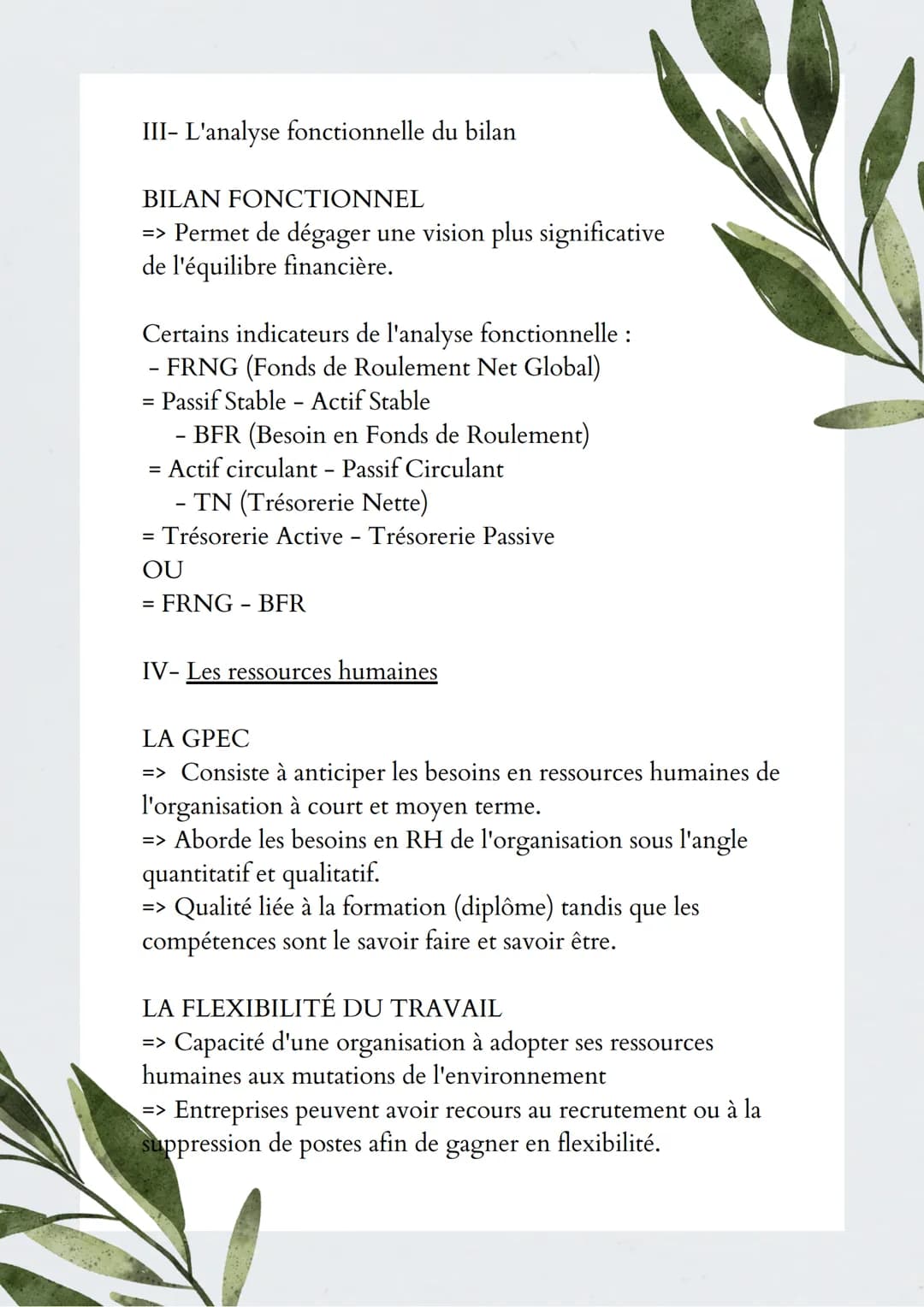 - Chapitre 3 -
Quelles ressources pour produire ?
I- Les ressources
RESSOURCES TANGIBLES (quantitatifs)
=> - ressources matérielles
- ressou