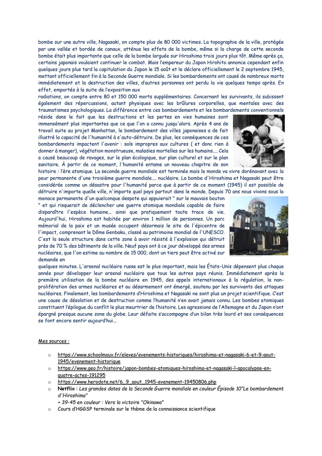 Marine Salaun
TG2
Une querre d'anéantissement : Le front de l'Est et les bombardements d'Hiroshima
et Nagasaki
Questionnaire : Les bombardem