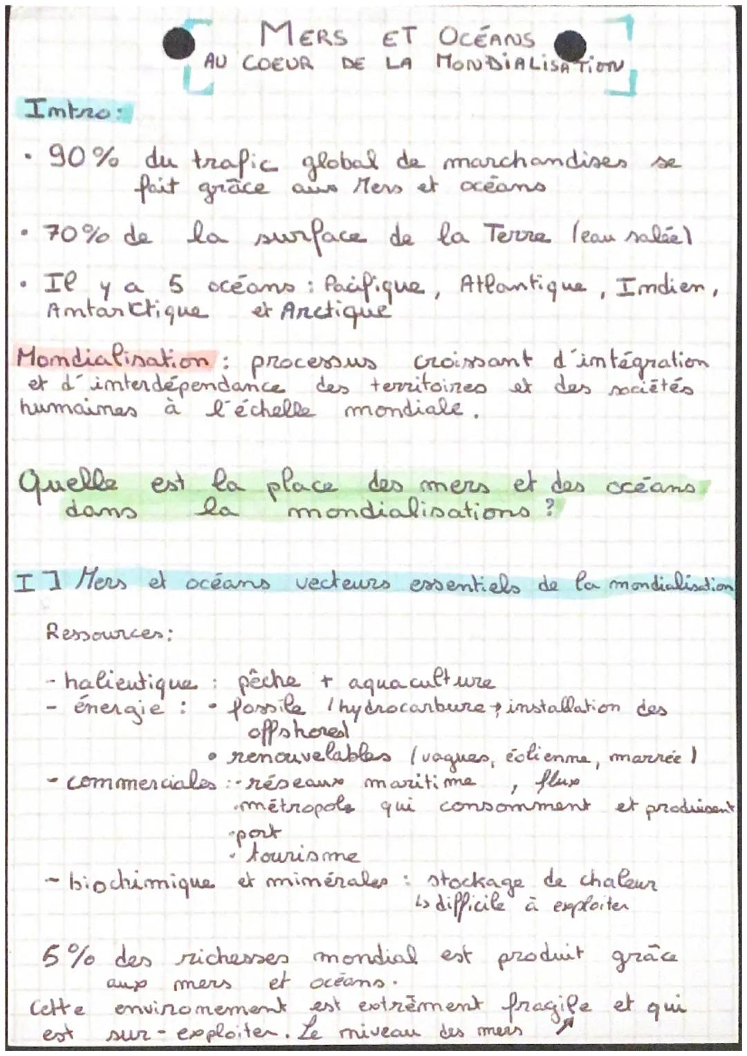  Mer et océans au cœur de la mondialisation