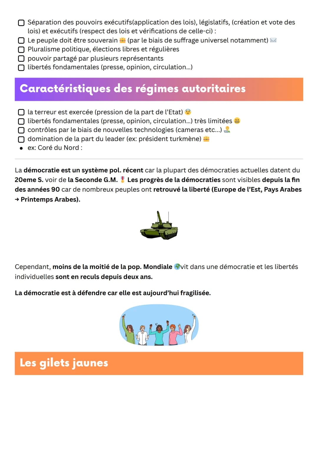 REVISONS
en hggsp
Comprendre un régime politique: la démocratie:
La démocratie, les démocraties quelles caractéristiques aujourd'hui ?
Plusi