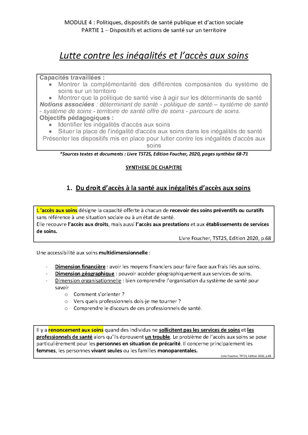 Lutte contre les inégalités et l’accès aux soins