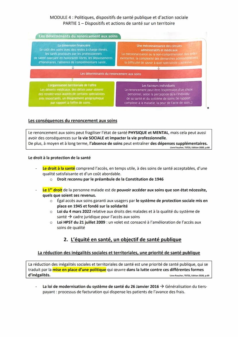 MODULE 4: Politiques, dispositifs de santé publique et d'action sociale
PARTIE 1 - Dispositifs et actions de santé sur un territoire
Lutte c