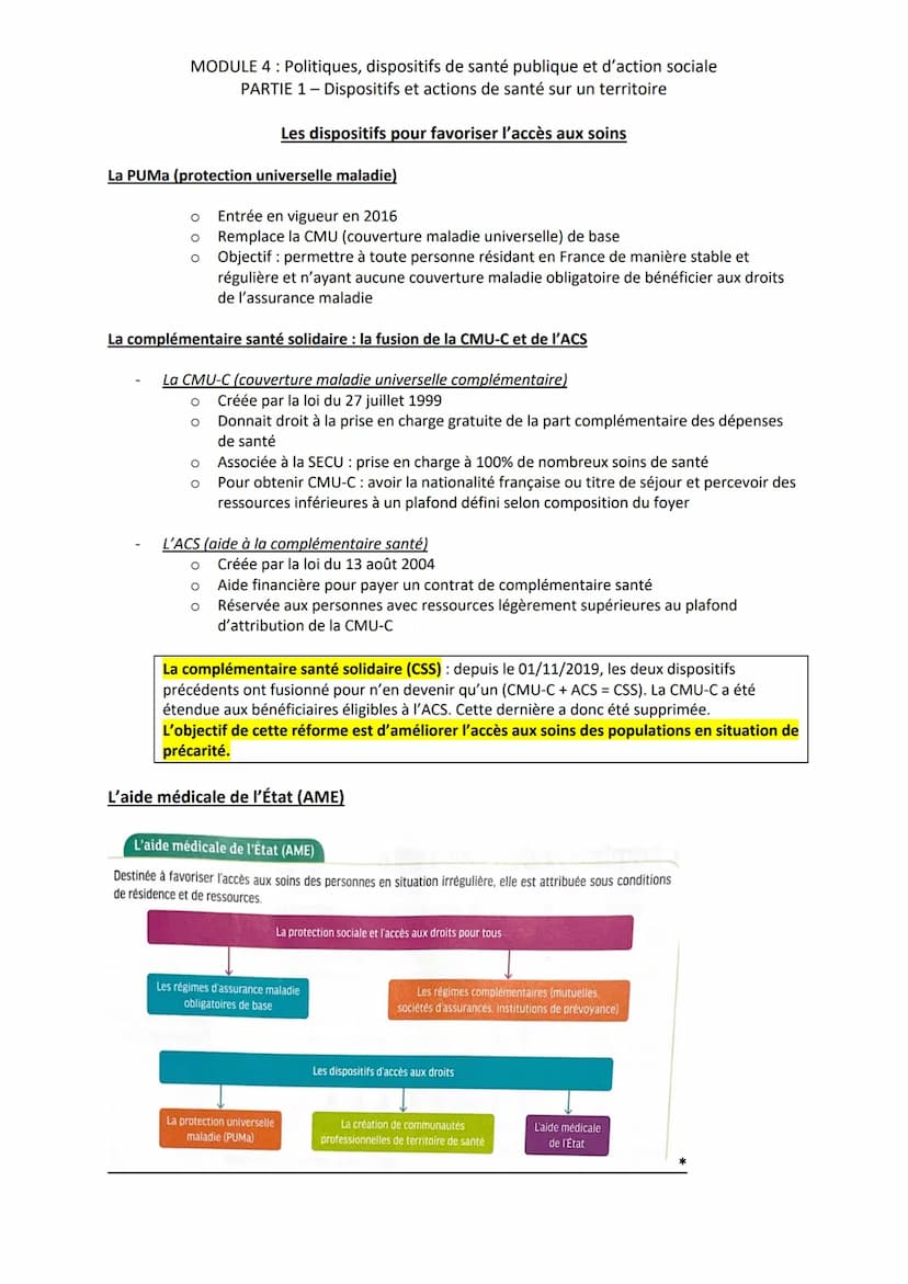 MODULE 4: Politiques, dispositifs de santé publique et d'action sociale
PARTIE 1 - Dispositifs et actions de santé sur un territoire
Lutte c