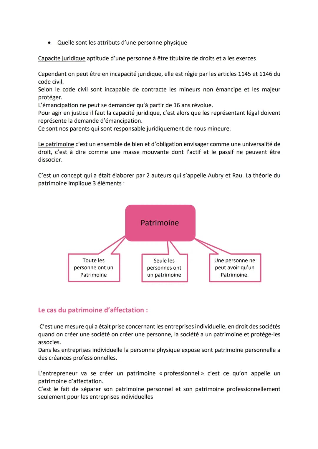 Personnalité Juridique
1. Quelle est l'utilité de la notion de personne
juridique :
La personnalité juridique est une construction intellect