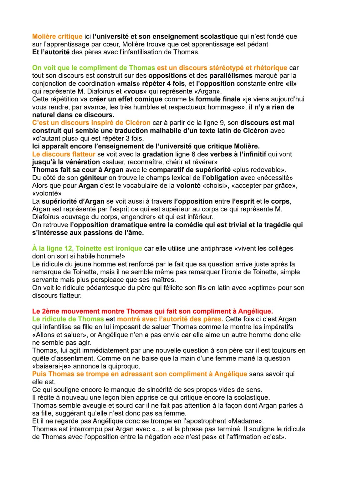 MOLIÈRE TEXTE 2 - ACTE 2 SCÈNE 5
INTRODUCTION
Molière est le dramaturge du siècle de Louis 14, il a su porter la comédie à son apogée en
cré
