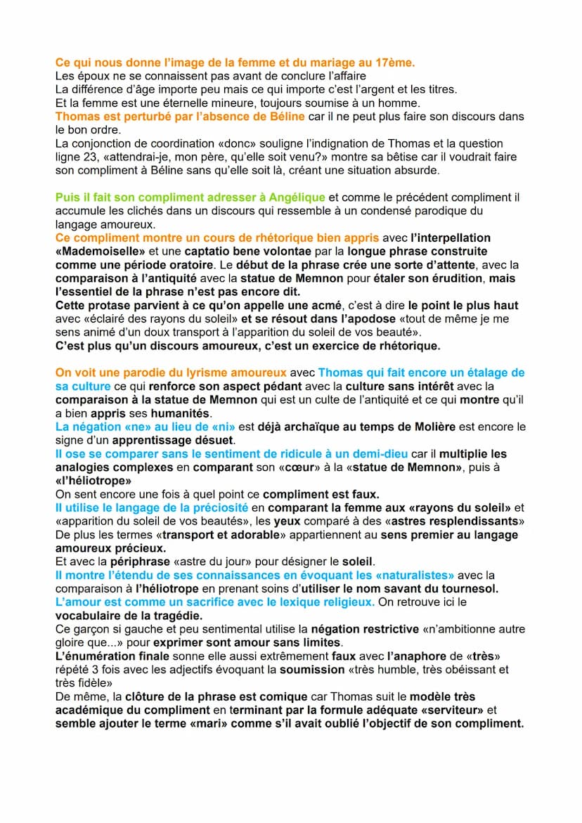 MOLIÈRE TEXTE 2 - ACTE 2 SCÈNE 5
INTRODUCTION
Molière est le dramaturge du siècle de Louis 14, il a su porter la comédie à son apogée en
cré