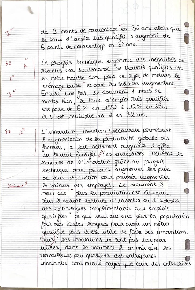 
<p>Dans les pays développés, le progrès technique est très présent mais les inégalités de revenus aussi. Le progrès technique, qui est l'ac
