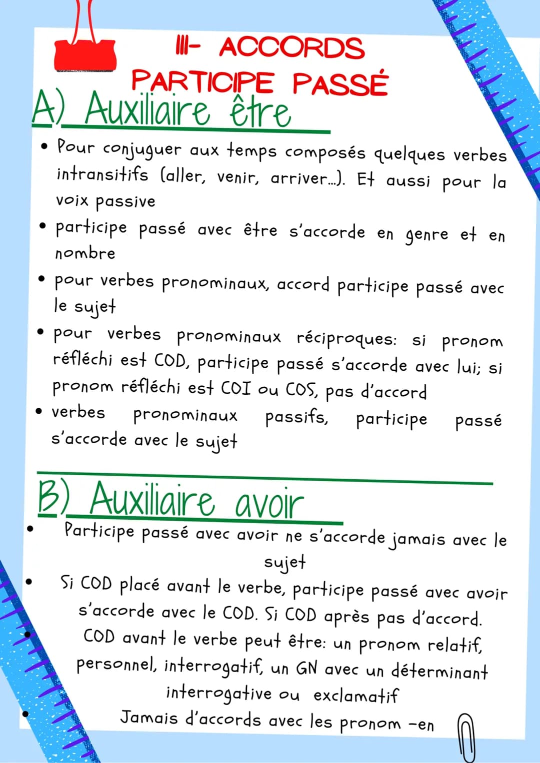 1- ACCORDS SUJET-VERBE
• Verbe s'accorde en personne, en nombre (singulier
et pluriel), et parfois en genre (masculin et féminin)
• si le su
