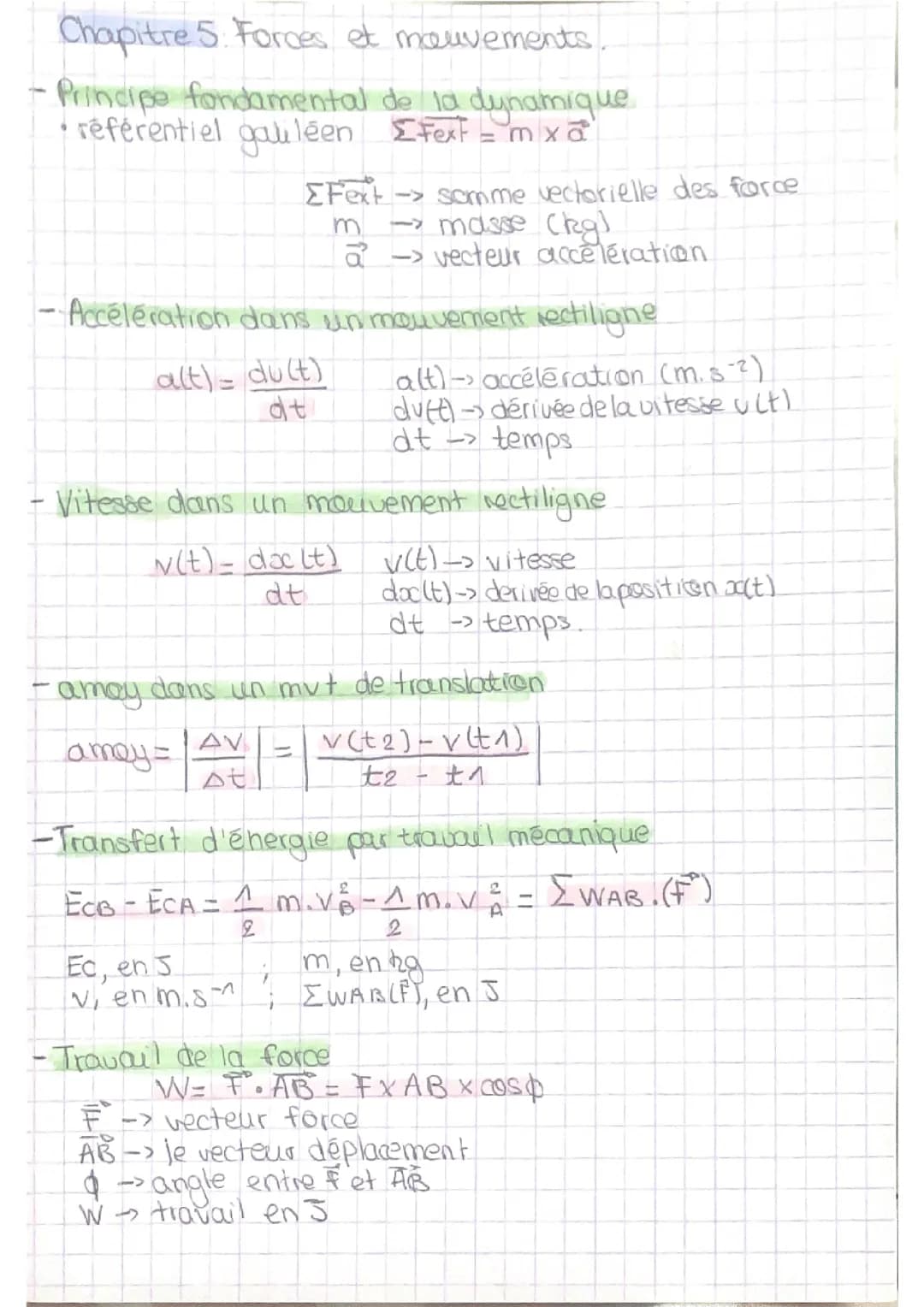 Forces et mouvements 