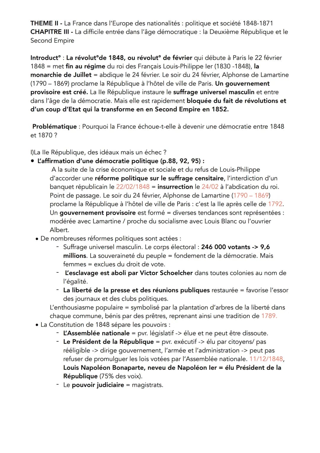 THEME II - La France dans l'Europe des nationalités : politique et société 1848-1871
CHAPITRE III - La difficile entrée dans l'âge démocrati