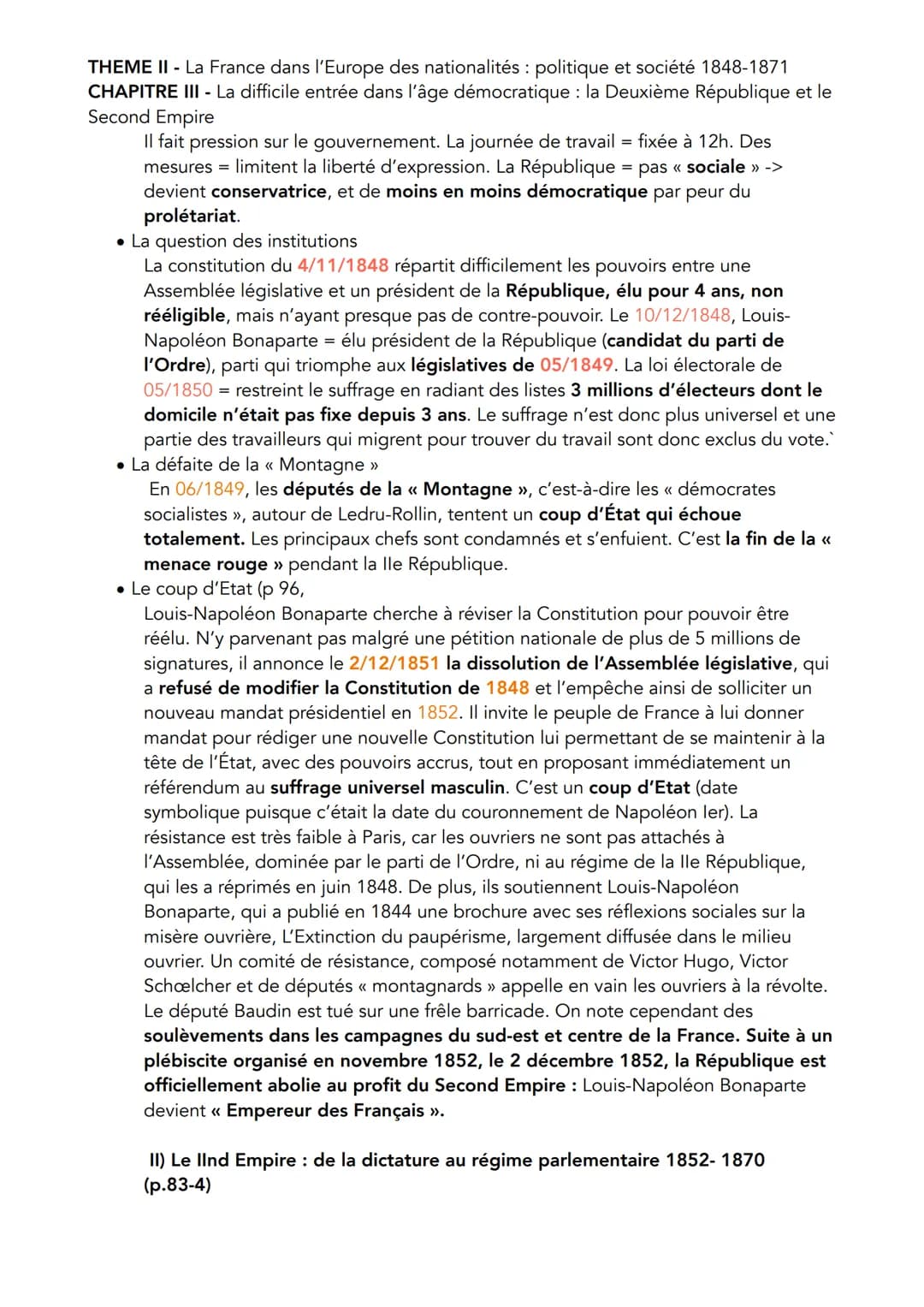 THEME II - La France dans l'Europe des nationalités : politique et société 1848-1871
CHAPITRE III - La difficile entrée dans l'âge démocrati