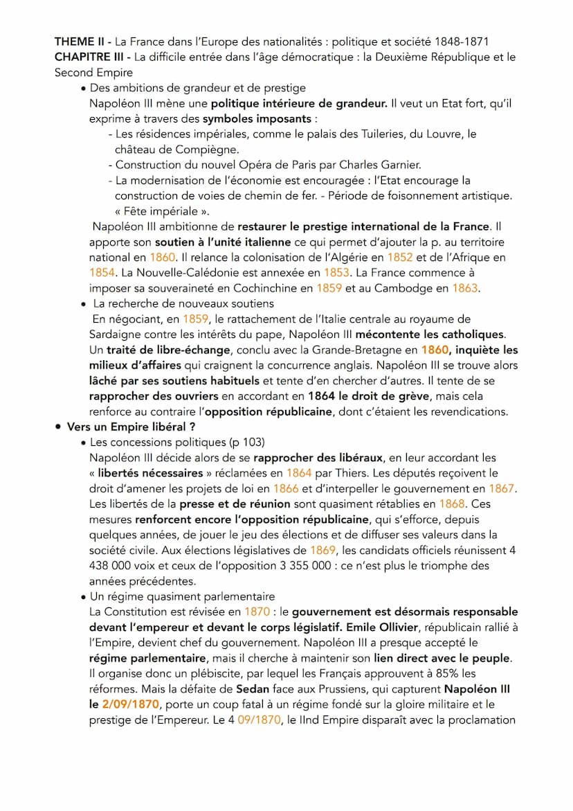 THEME II - La France dans l'Europe des nationalités : politique et société 1848-1871
CHAPITRE III - La difficile entrée dans l'âge démocrati