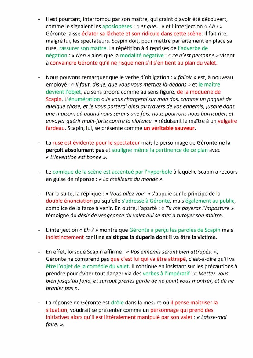 ORAL-TEXTE 1 - Fourberies de Scapin - THÉÂTRE :
<< Ne saurais tu trouver... (il donne plusieurs coups de
bâton sur le sac). >>
o Introductio