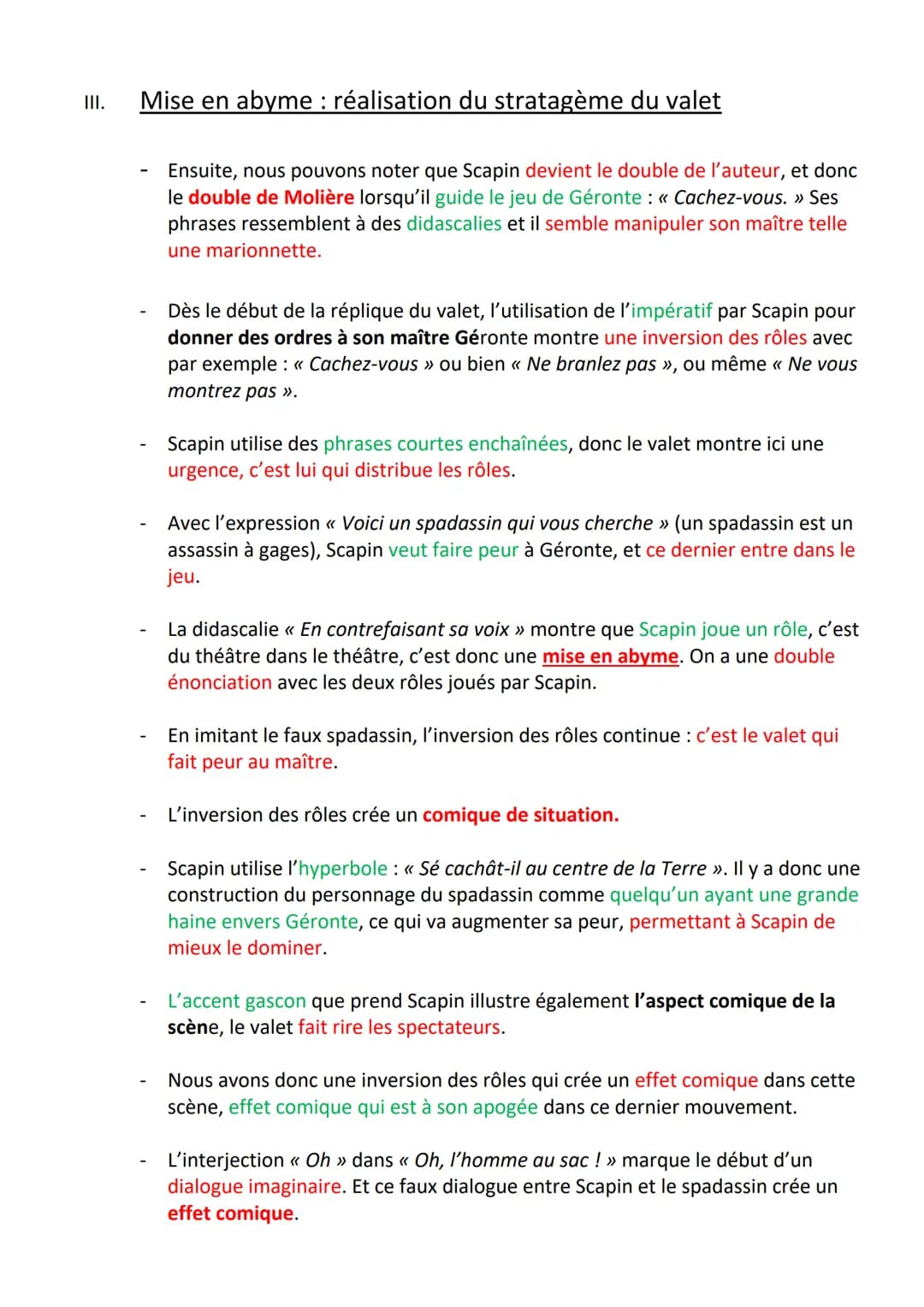 ORAL-TEXTE 1 - Fourberies de Scapin - THÉÂTRE :
<< Ne saurais tu trouver... (il donne plusieurs coups de
bâton sur le sac). >>
o Introductio