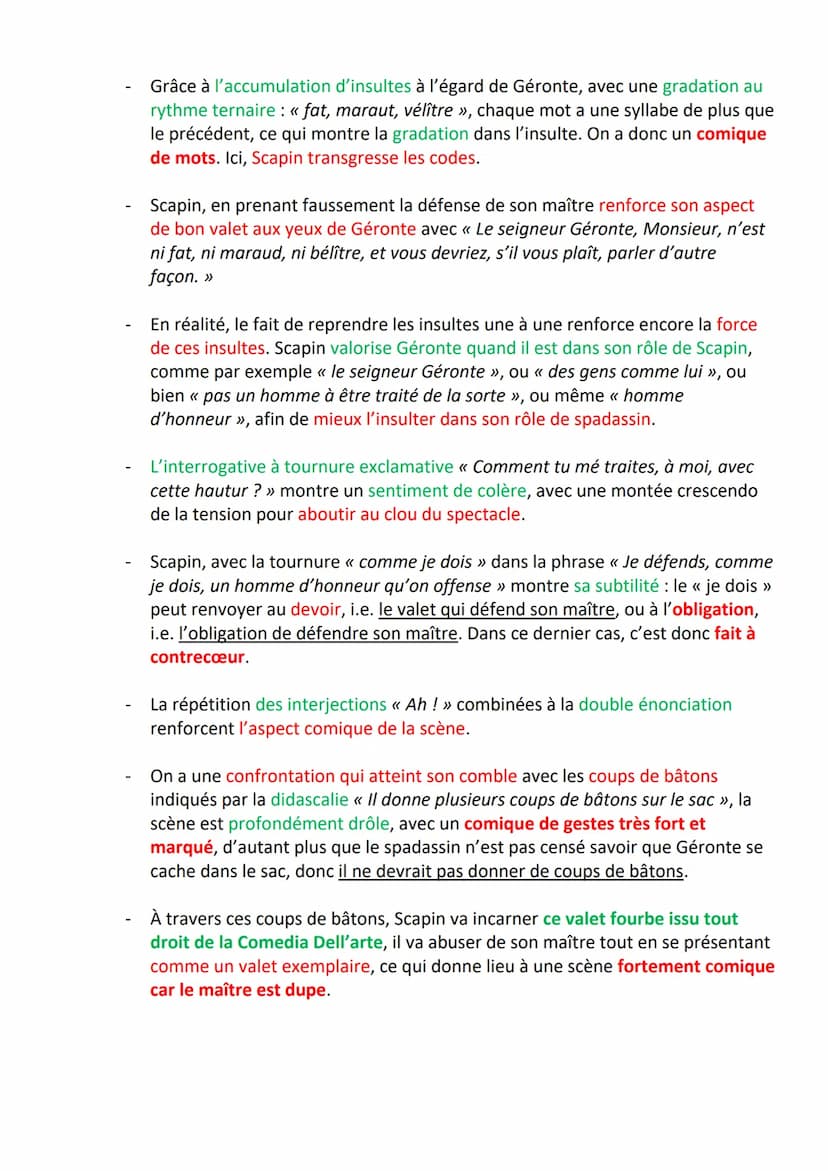 ORAL-TEXTE 1 - Fourberies de Scapin - THÉÂTRE :
<< Ne saurais tu trouver... (il donne plusieurs coups de
bâton sur le sac). >>
o Introductio