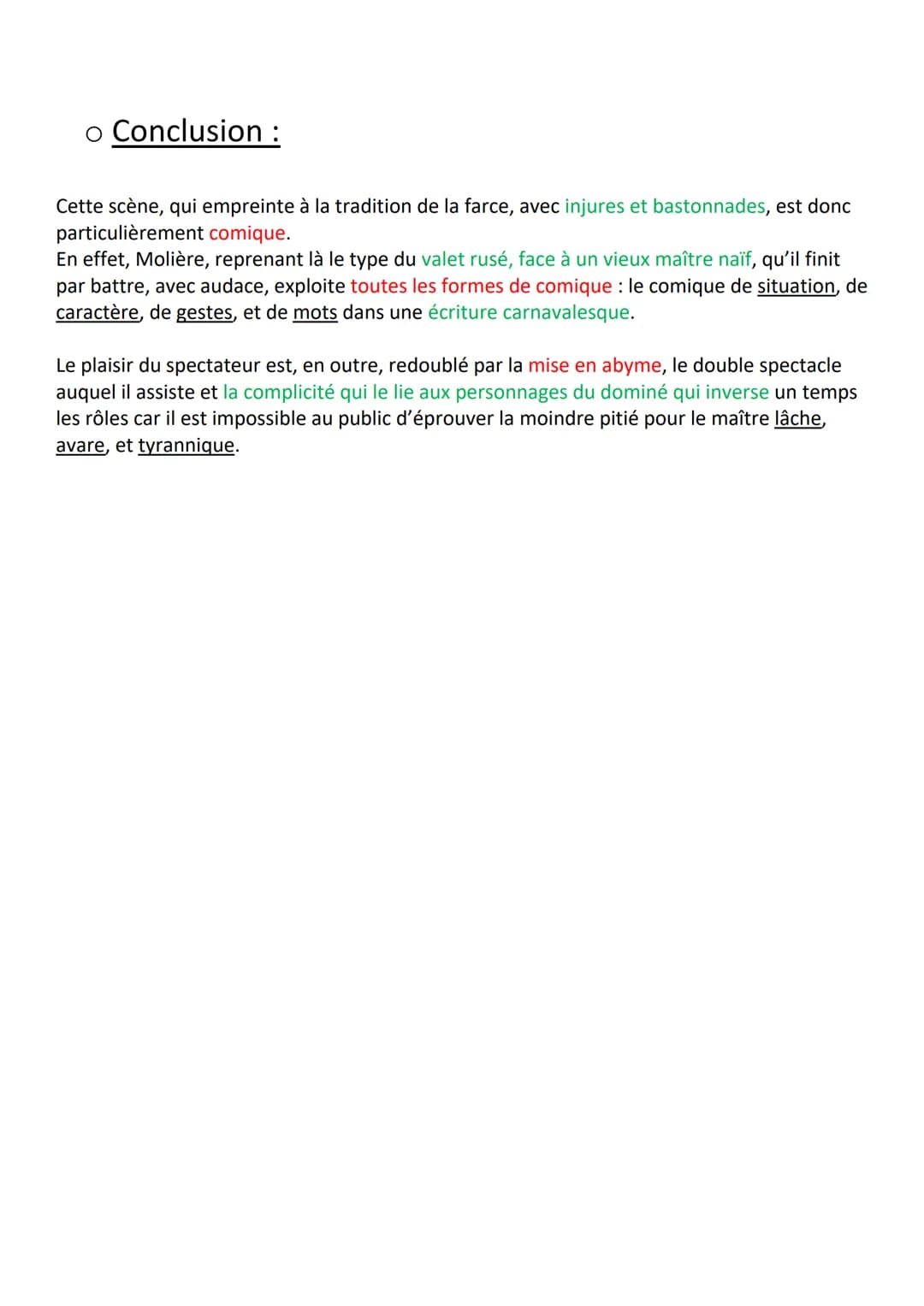 ORAL-TEXTE 1 - Fourberies de Scapin - THÉÂTRE :
<< Ne saurais tu trouver... (il donne plusieurs coups de
bâton sur le sac). >>
o Introductio