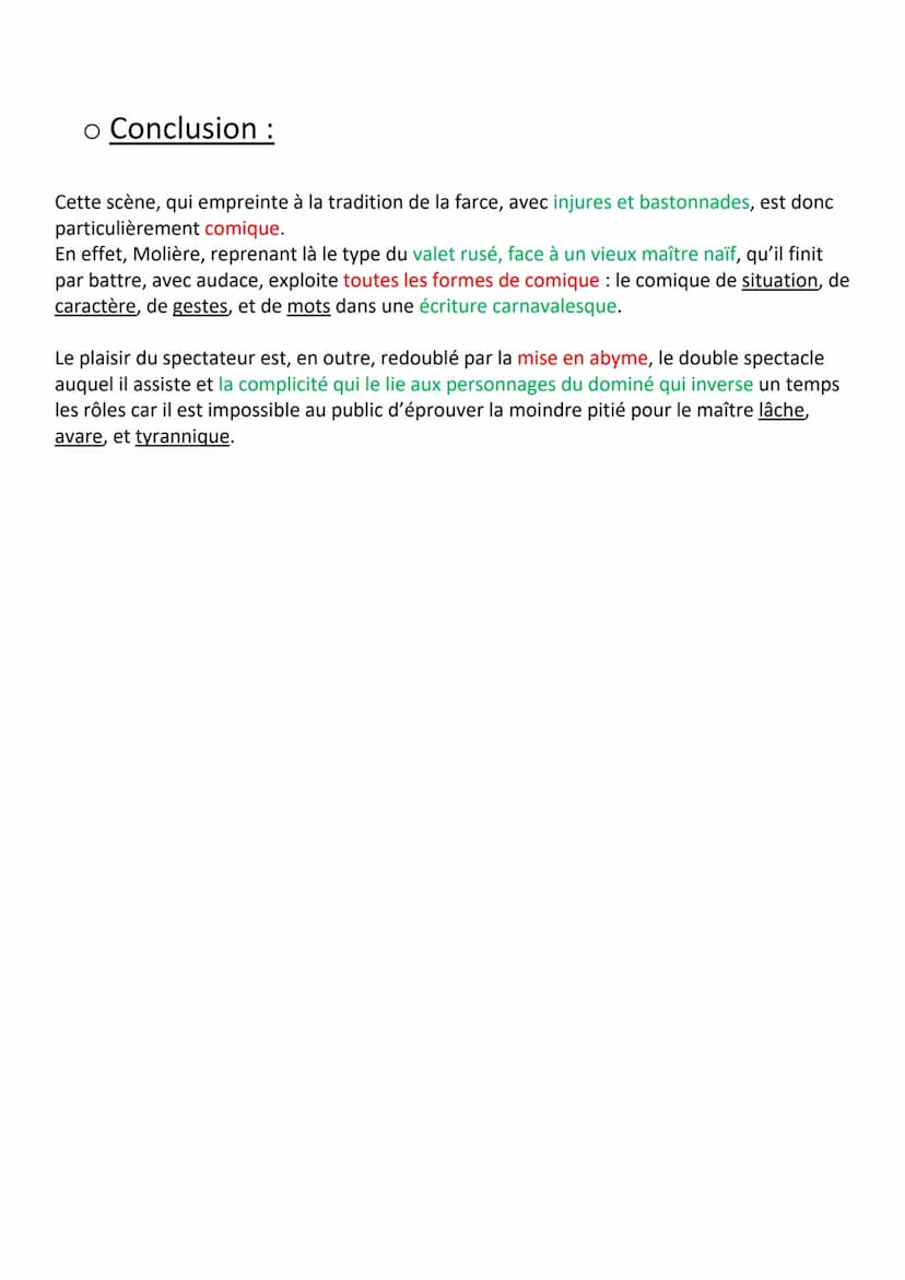 ORAL-TEXTE 1 - Fourberies de Scapin - THÉÂTRE :
<< Ne saurais tu trouver... (il donne plusieurs coups de
bâton sur le sac). >>
o Introductio