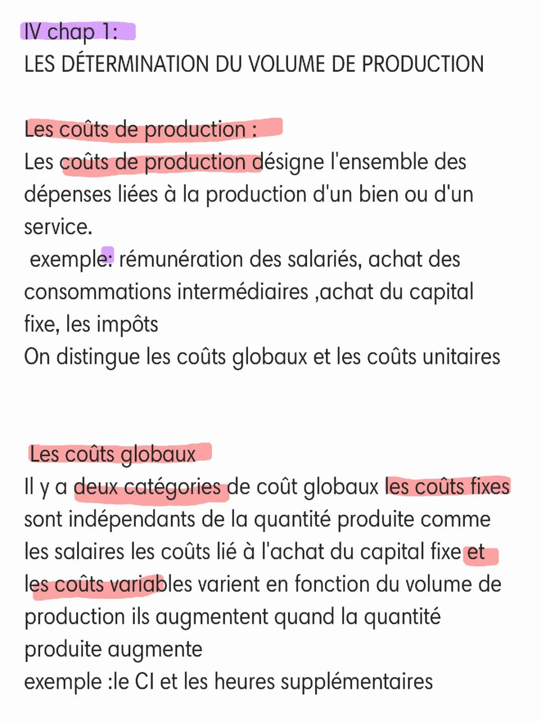 CHAP : VOLUME DE PRODUCTION +MARCHÉ PARFAITEMENT CONCURRENTIEL 
