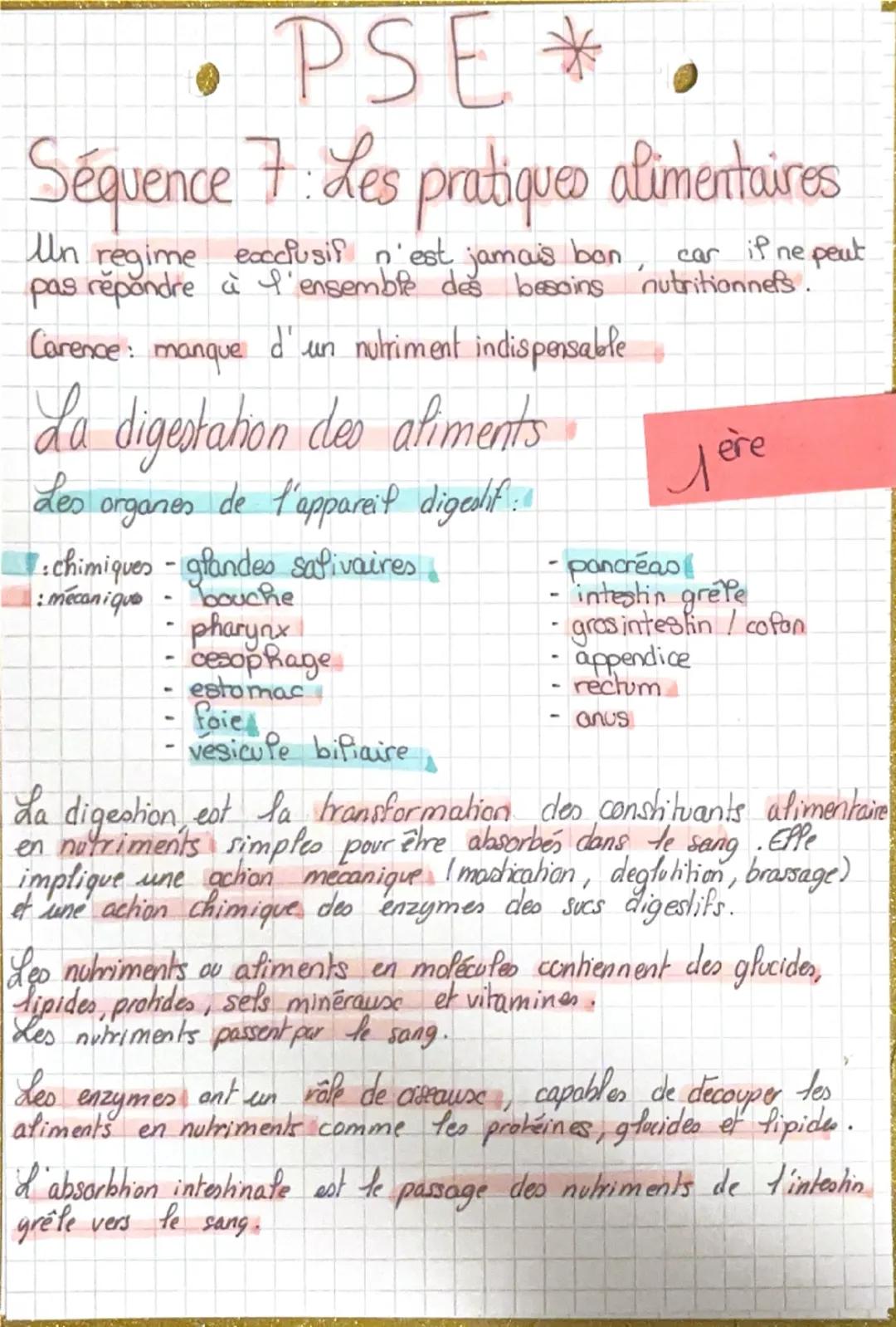 PSE*.
Séquence 7: Les pratiques alimentaires
Un regime exclusif n'est jamais bon, car if ne peut
pas répondre à l'ensemble des besoins nutri