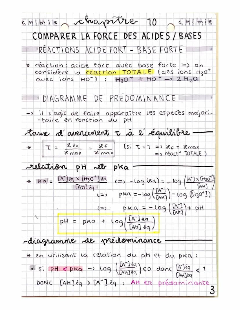 chimie chapitre 10 Cmimie
CH
COMPARER LA FORCE DES ACIDES / BASES
PRODUIT 1ONIQUE DE L'EAU + CONSTANTE
D'ACIDITE
autoprotolyse de l'ean
lamp