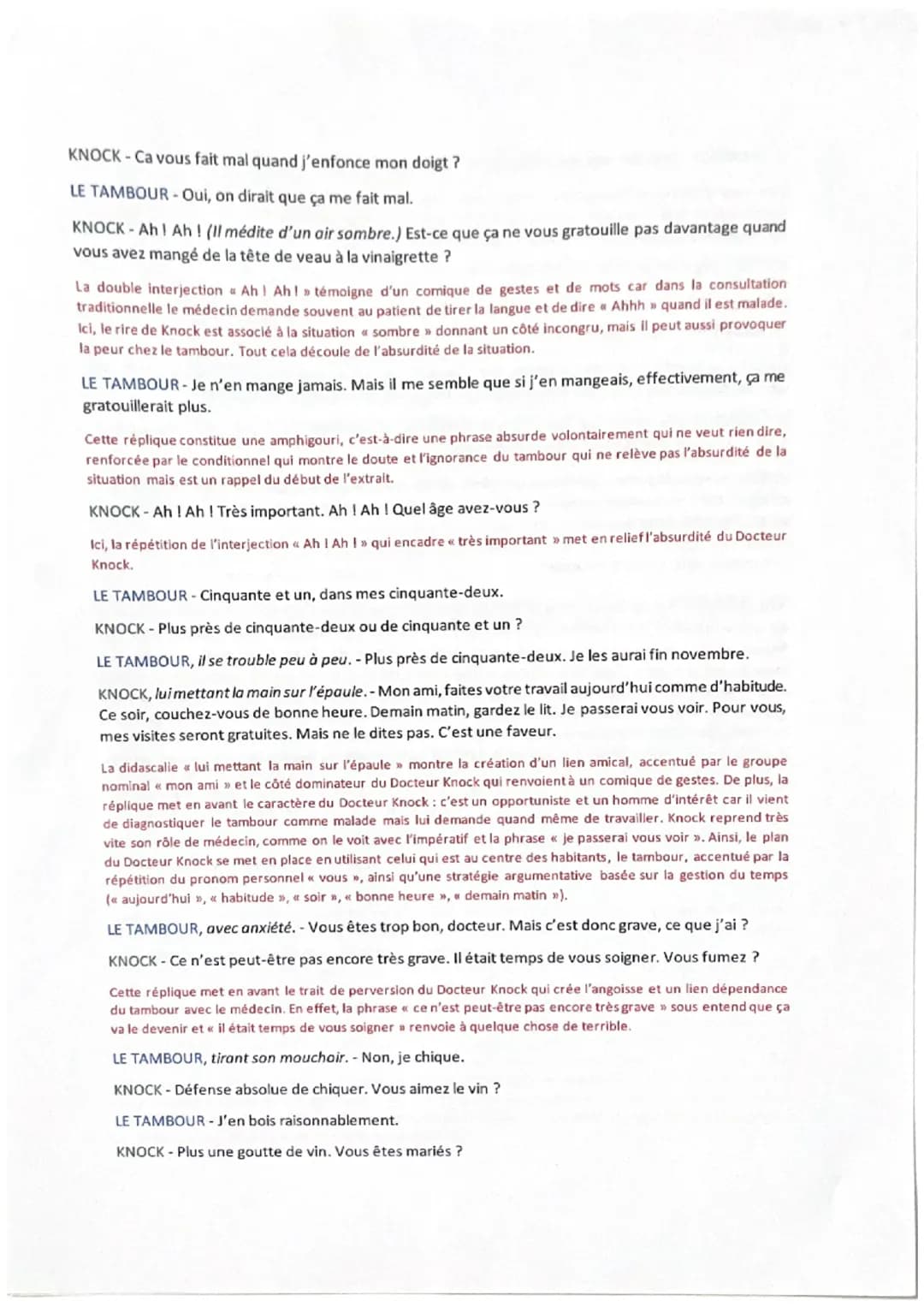 lexte r
Le Docteur Knock, extrait - Analyse linéaire
Les années 1920 sont une période de l'histoire marquées par la reconstruction après la 