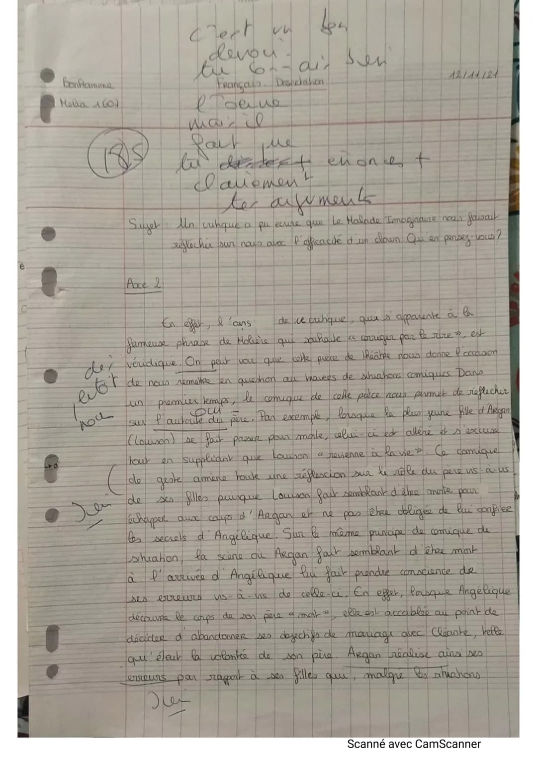 e
benhamina
Malla 1607
Abce 2
Chert un
devou
tu 62-ais
Français Disertation
loan
mais il
fait
a
Sujet: Un cunque
Len
que
lu disert enonces t