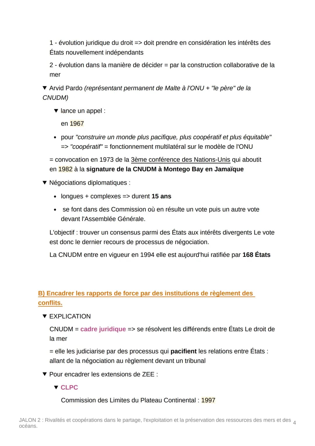 JALON 2: Rivalités et
coopérations dans le partage,
l'exploitation et la préservation
des ressources des mers et des
océans.
PROBLÉMATIQUE :