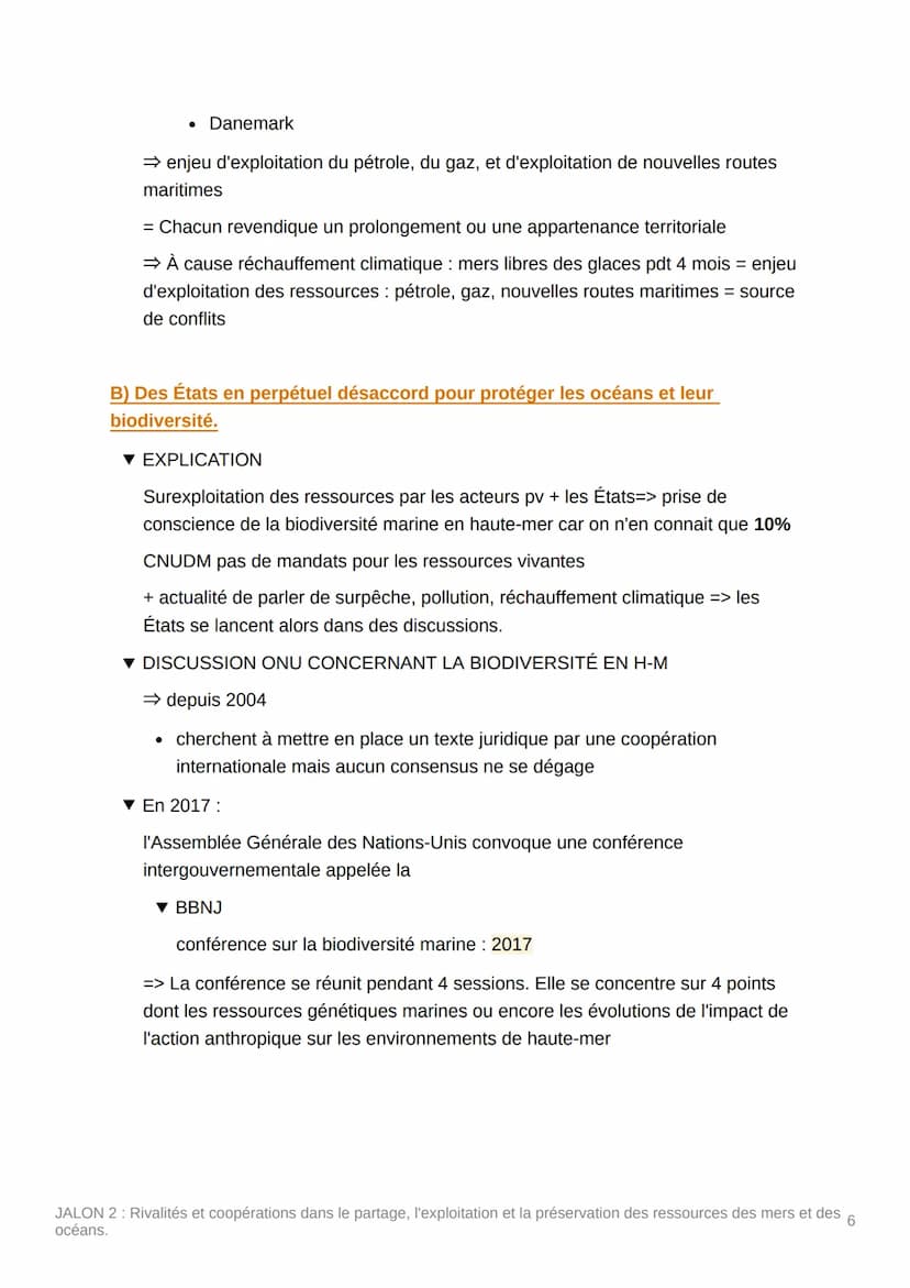 JALON 2: Rivalités et
coopérations dans le partage,
l'exploitation et la préservation
des ressources des mers et des
océans.
PROBLÉMATIQUE :