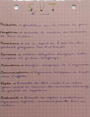 Know Svt : les définitions de mots qui appartiennent au vivant ( la prédation, compétition, parasitisme, symbiose, mutualisme, commensalisme, espèces, biodiversité thumbnail